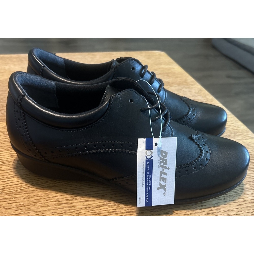 Drew Men's 10M Rome Oxford Shoes Black Leather Lace‎ Up Wingtip NWOB - Picture 2 of 7